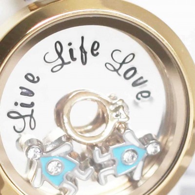 Personalised Hand Stamped Plate (to fit 3 cm locket only)